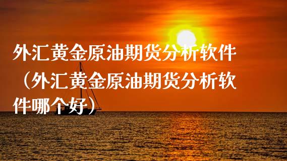 外汇黄金原油期货分析软件（外汇黄金原油期货分析软件哪个好）_https://www.ltsssb.com_期货密码_第1张