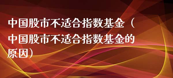 中国股市不适合指数基金（中国股市不适合指数基金的原因）_https://www.ltsssb.com_国际财经_第1张