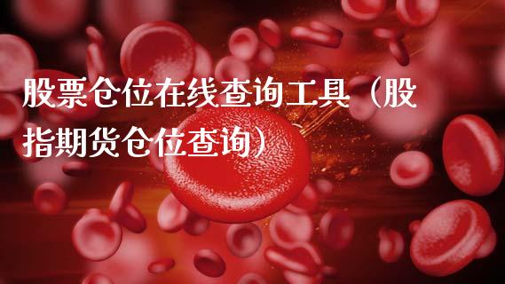 股票仓位在线查询工具（股指期货仓位查询）_https://www.ltsssb.com_股市分析_第1张