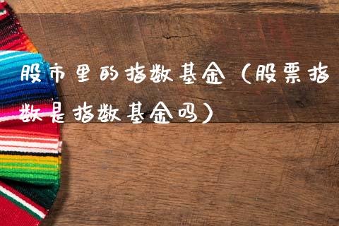 股市里的指数基金（股票指数是指数基金吗）_https://www.ltsssb.com_基金频道_第1张