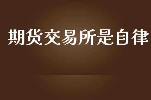 期货交易所是自律_https://www.ltsssb.com_股票理论_第1张