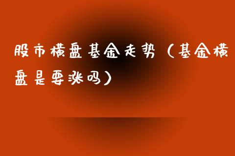 股市横盘基金走势（基金横盘是要涨吗）_https://www.ltsssb.com_国际财经_第1张