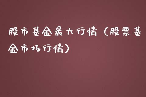 股市基金最大行情（股票基金市场行情）_https://www.ltsssb.com_国际财经_第1张