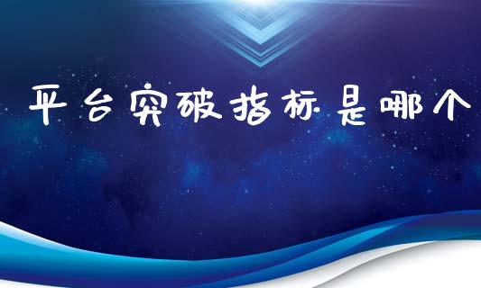平台突破指标是哪个_https://www.ltsssb.com_期货密码_第1张