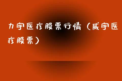 力宇医疗股票行情（威宇医疗股票）_https://www.ltsssb.com_新股数据_第1张