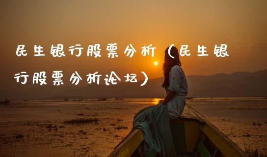 民生银行股票分析（民生银行股票分析论坛）_https://www.ltsssb.com_股票理论_第1张
