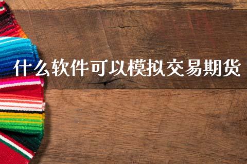 什么软件可以模拟交易期货_https://www.ltsssb.com_基金频道_第1张