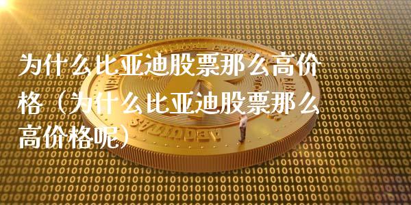 为什么比亚迪股票那么高价格（为什么比亚迪股票那么高价格呢）_https://www.ltsssb.com_股市分析_第1张