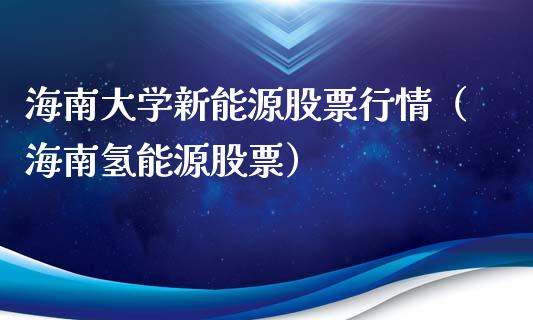 海南大学新能源股票行情（海南氢能源股票）_https://www.ltsssb.com_新股数据_第1张