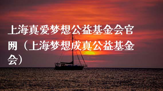 上海真爱梦想公益基金会官网（上海梦想成真公益基金会）_https://www.ltsssb.com_国际财经_第1张