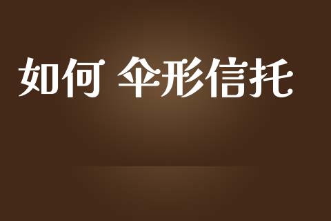 如何 伞形信托_https://www.ltsssb.com_期货密码_第1张