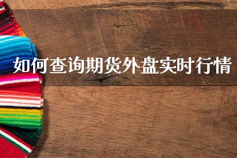 如何查询期货外盘实时行情_https://www.ltsssb.com_期货密码_第1张
