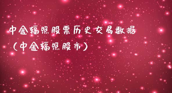 中金辐照股票历史交易数据（中金辐照股市）_https://www.ltsssb.com_股票理论_第1张