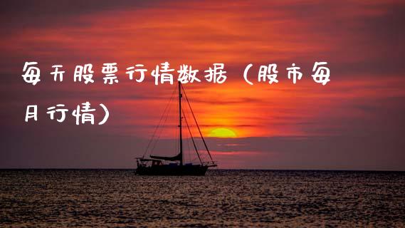 每天股票行情数据（股市每月行情）_https://www.ltsssb.com_新股数据_第1张