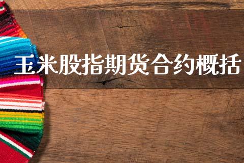 玉米股指期货合约概括_https://www.ltsssb.com_基金频道_第1张