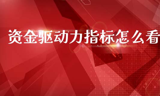 资金驱动力指标怎么看_https://www.ltsssb.com_基金频道_第1张