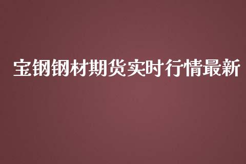 宝钢钢材期货实时行情最新_https://www.ltsssb.com_期货行情_第1张