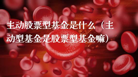 主动股票型基金是什么（主动型基金是股票型基金嘛）_https://www.ltsssb.com_国际财经_第1张