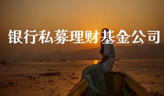 银行私募理财基金公司_https://www.ltsssb.com_基金频道_第1张