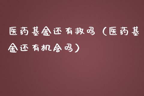 医药基金还有救吗（医药基金还有机会吗）_https://www.ltsssb.com_国际财经_第1张
