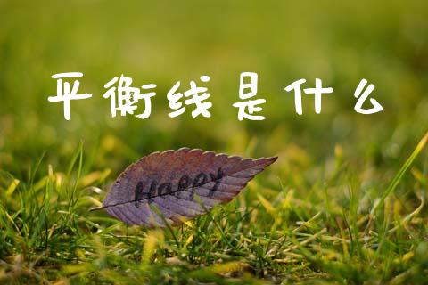 平衡线是什么_https://www.ltsssb.com_期货行情_第1张