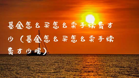 基金怎么买怎么卖手续费才少（基金怎么买怎么卖手续费才少呢）_https://www.ltsssb.com_基金频道_第1张