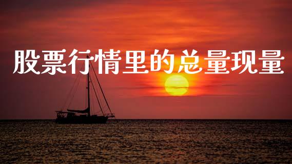 股票行情里的总量现量_https://www.ltsssb.com_股市分析_第1张