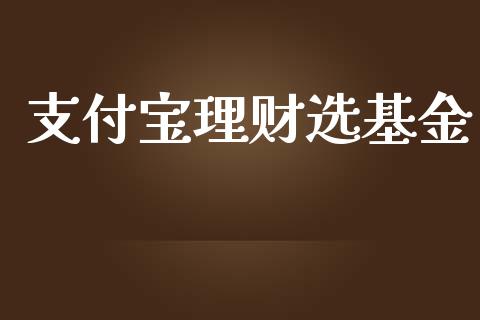 支付宝理财选基金_https://www.ltsssb.com_基金频道_第1张