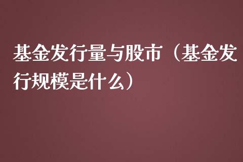 基金发行量与股市（基金发行规模是什么）_https://www.ltsssb.com_基金频道_第1张