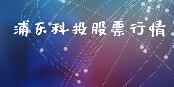 浦东科投股票行情_https://www.ltsssb.com_股市分析_第1张