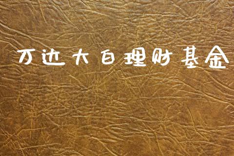 万达大白理财基金_https://www.ltsssb.com_基金频道_第1张