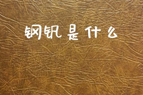 钢钒是什么_https://www.ltsssb.com_基金频道_第1张