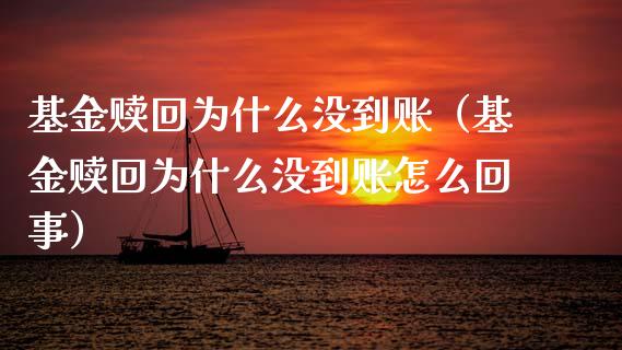 基金赎回为什么没到账（基金赎回为什么没到账怎么回事）_https://www.ltsssb.com_基金频道_第1张