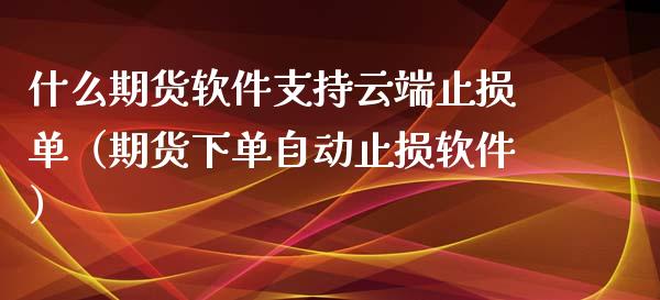 什么期货软件支持云端止损单(期货下单自动止损软件)_基金频道_第1张_IT财经网 什么期货软件支持云端止损单(期货下单自动止损软件)_https://www.ltsssb.com_基金频道_第1张