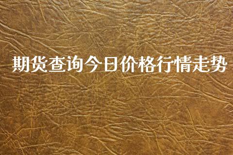 期货查询今日价格行情走势_https://www.ltsssb.com_期货密码_第1张