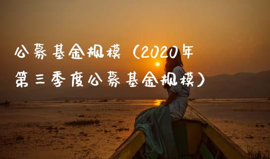 公募基金规模（2020年第三季度公募基金规模）_https://www.ltsssb.com_国际财经_第1张