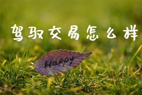 驾驭交易怎么样_https://www.ltsssb.com_期货密码_第1张