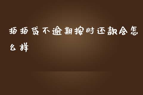 拍拍贷不逾期按时还款会怎么样_https://www.ltsssb.com_股市分析_第1张
