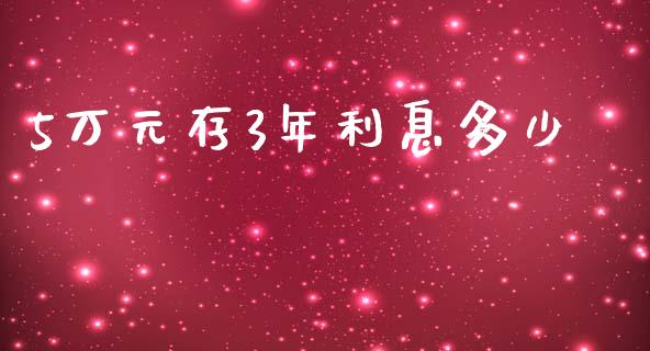 5万元存3年利息多少_https://www.ltsssb.com_期货密码_第1张