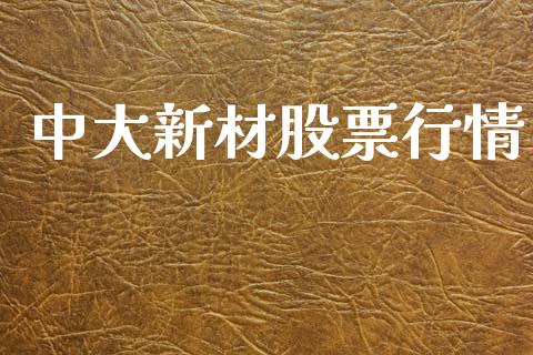 中大新材股票行情_https://www.ltsssb.com_股市分析_第1张
