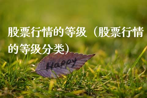 股票行情的等级（股票行情的等级分类）_https://www.ltsssb.com_新股数据_第1张