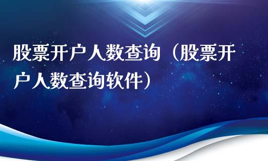 股票开户人数查询（股票开户人数查询软件）_https://www.ltsssb.com_新股数据_第1张