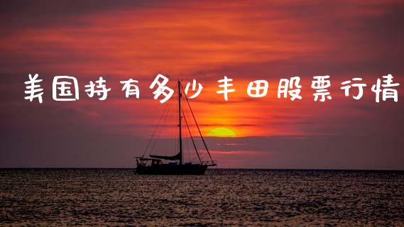 美国持有多少丰田股票行情_https://www.ltsssb.com_股市分析_第1张