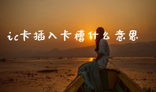 ic卡插入卡槽什么意思_https://www.ltsssb.com_基金频道_第1张
