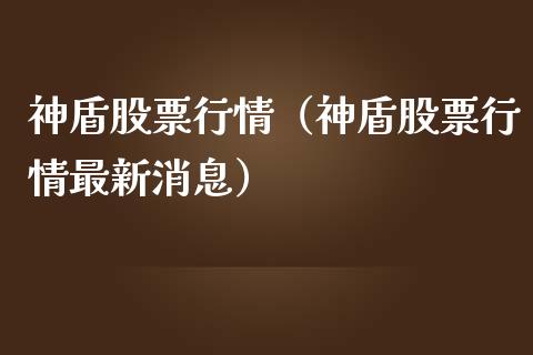 神盾股票行情（神盾股票行情最新消息）_https://www.ltsssb.com_股市分析_第1张
