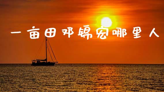 一亩田邓锦宏哪里人_https://www.ltsssb.com_国际财经_第1张