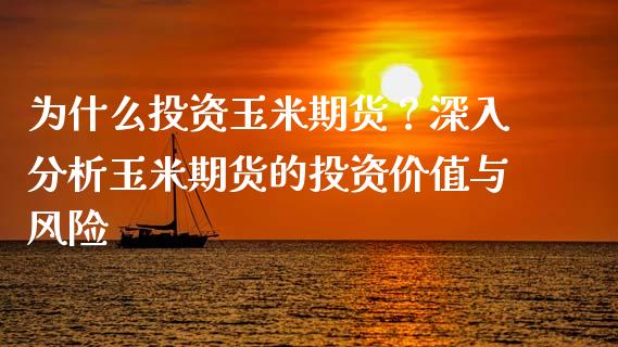 为什么投资玉米期货？深入分析玉米期货的投资价值与风险_https://www.ltsssb.com_新股数据_第1张