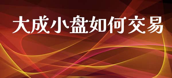 大成小盘如何交易_https://www.ltsssb.com_基金频道_第1张