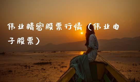 伟业精密股票行情（伟业电子股票）_https://www.ltsssb.com_股市分析_第1张