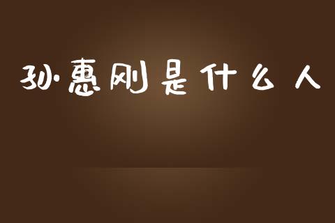 孙惠刚是什么人_https://www.ltsssb.com_期货密码_第1张